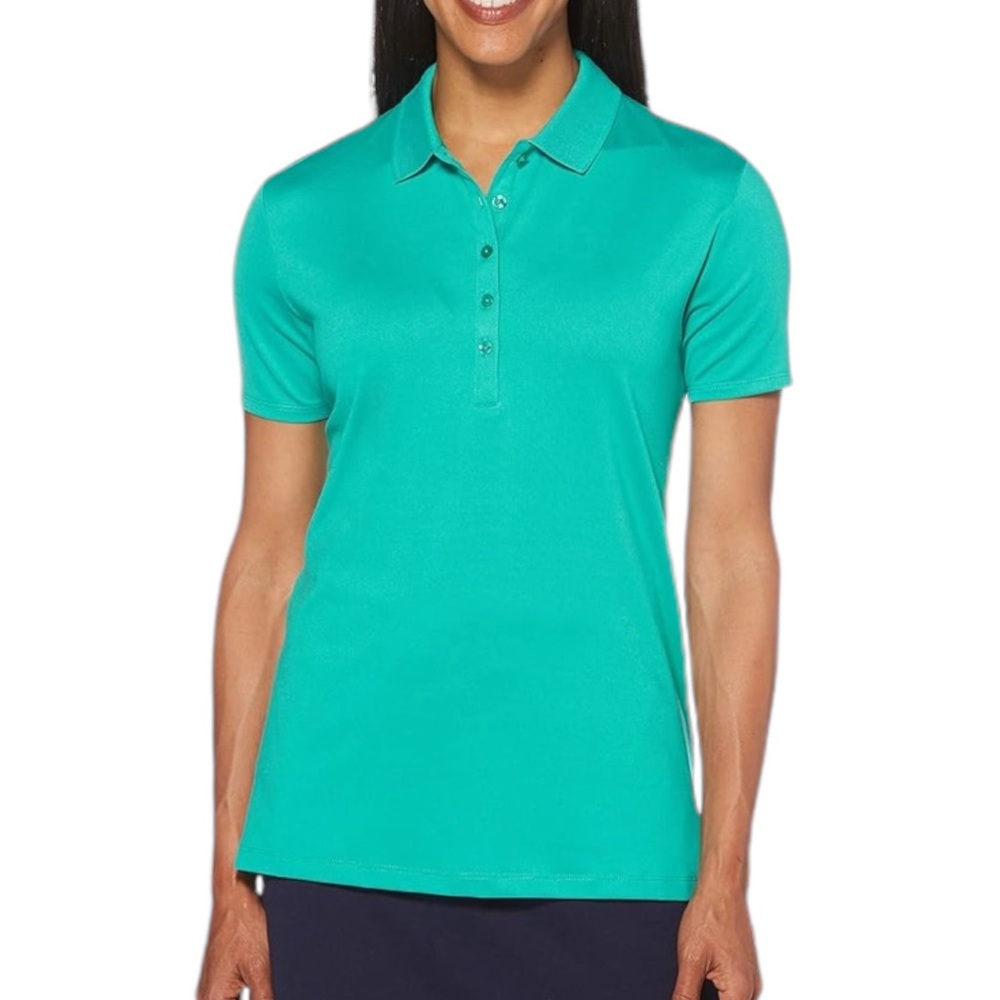 Callaway Golf Polo Women's Short Sleeve Opti-Dri Shirt Columbia Green Plus XXL - Picture 1 of 16
